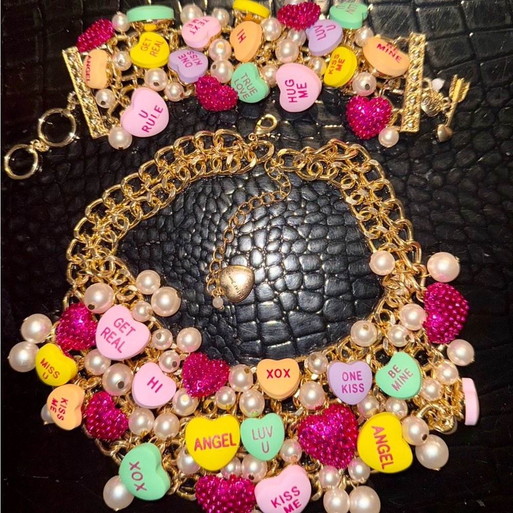 Betsey Johnson valentines candy jewelry set